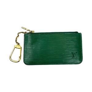 Louis Vuitton Epi Key Pouch Borneo 
Green Clés Coin Card Holder Gold Hardware